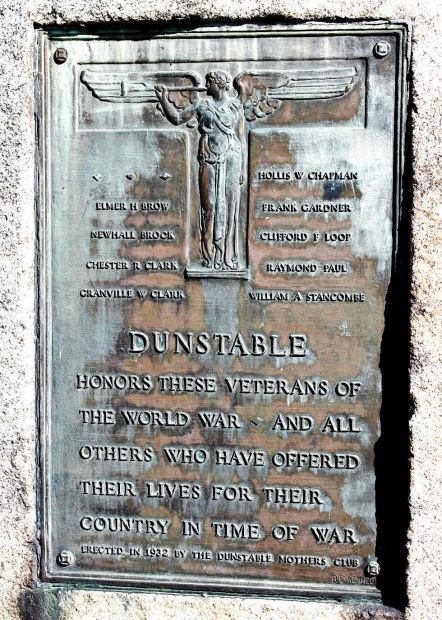 DUNSTABLE ALL WARS MEMORIAL PLAQUE