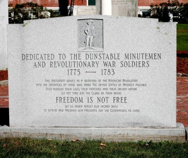 DUNSTABLE MINUTEMEN AND REVOLUTIONARY WAR SOLDIERS MEMORIAL