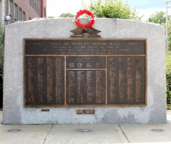 TOWN OF DUDLEY WORLD WAR II HONOR ROLL MEMORIAL