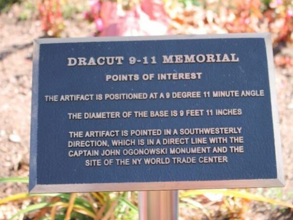 DRACUT SEPTEMBER 11TH WAR MEMORIAL PLAQUE