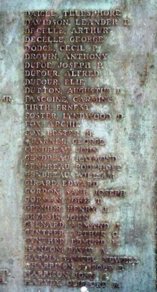 DRACUT REMEMBERS WORLD WAR MEMORIAL PANEL B