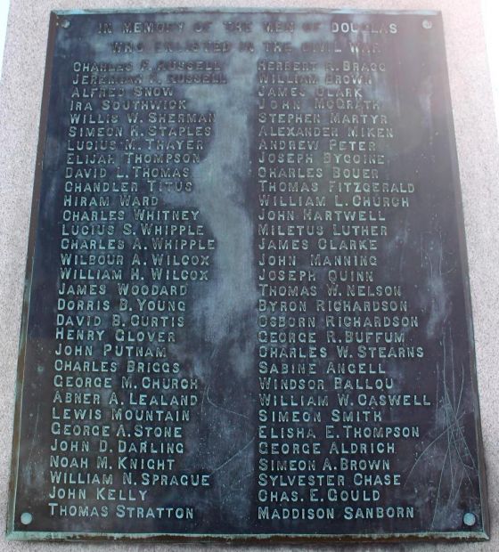 DOUGLAS CIVIL WAR MEMORIAL PLAQUE D