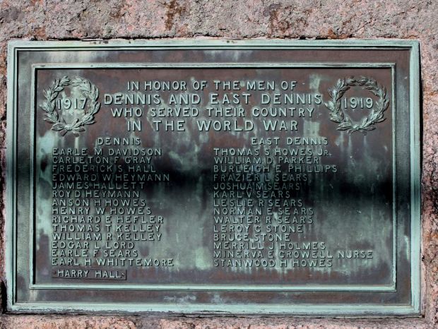 DENNIS AND EAST DENNIS THE WORLD WAR MEMORIAL PLAQUE