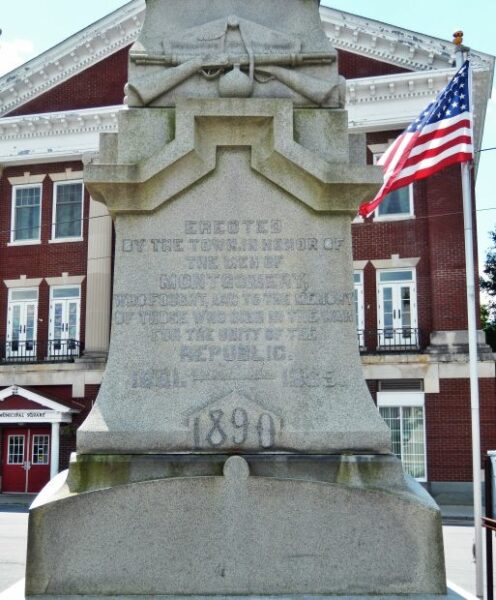 TOWN OF MONTGOMERY CIVIL WAR MEMORIAL DEDICATION STONE