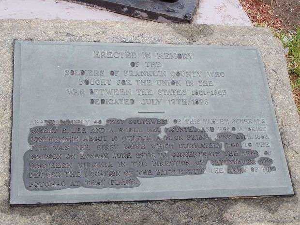 FRANKLIN COUNTY SOLDIER MEMORIAL PLAQUE