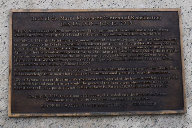 ROCK OF THE MARNE MONUMENT PLAQUE B