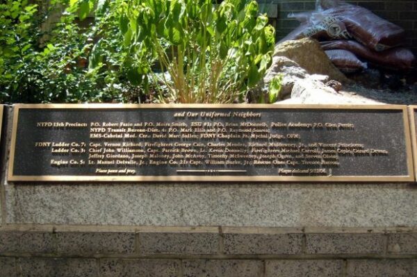 THE EPIPHANY PEACE GARDEN MEMORIAL PLAQUE B