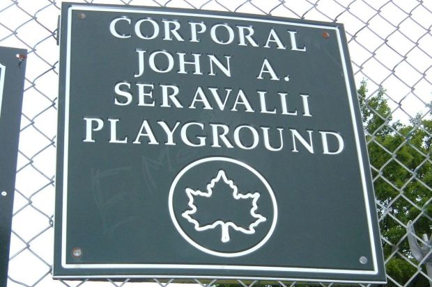 CORPORAL JOHN A. SERAVALLI PLAYGROUND MEMORIAL PLAQUE C