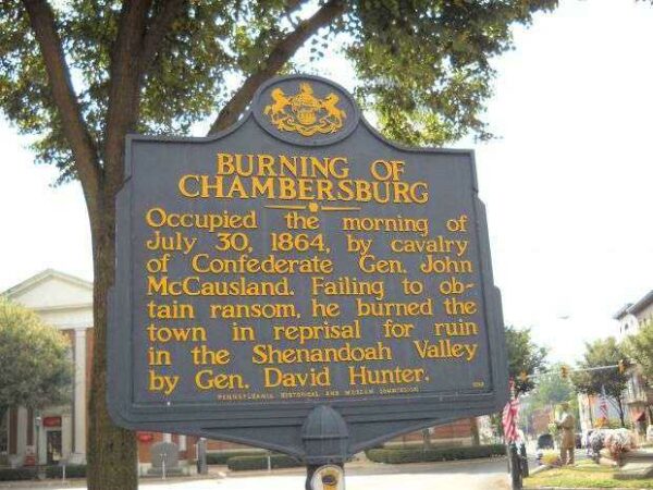 BURNING OF CHAMBERSBURG WAR MEMORIAL MARKER