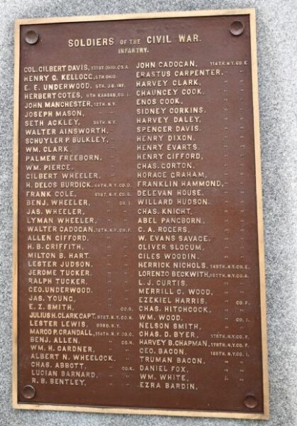 NEW WOODSTOCK WAR VETERANS MEMORIAL PLAQUE B