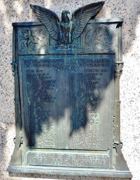 TOWN OF NORTHAMPTON FOUR WARS MEMORIAL PLAQUE C