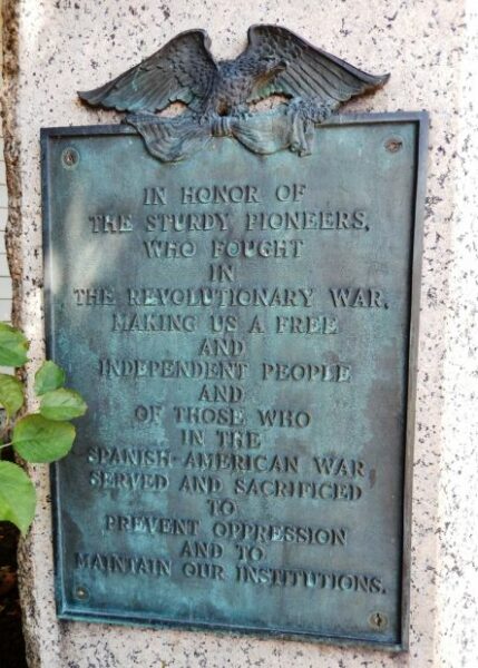 TOWN OF NORTHAMPTON FOUR WARS MEMORIAL PLAQUE B