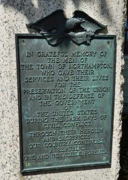 TOWN OF NORTHAMPTON FOUR WARS MEMORIAL PLAQUE A