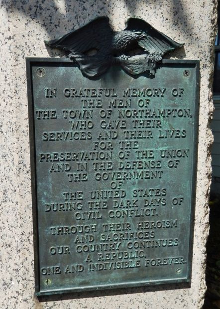 TOWN OF NORTHAMPTON FOUR WARS MEMORIAL PLAQUE A