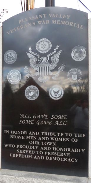 PLEASANT VALLEY VETERANS WAR MEMORIAL DEDICATION STONE