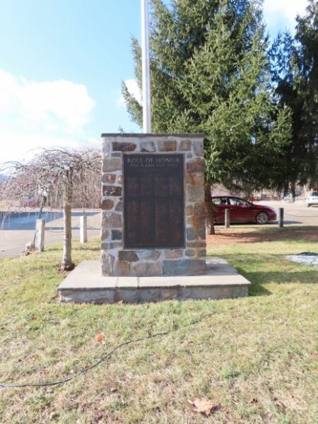 PINE PLAINS ROLL OF HONOR WORLD WARS MEMORIAL