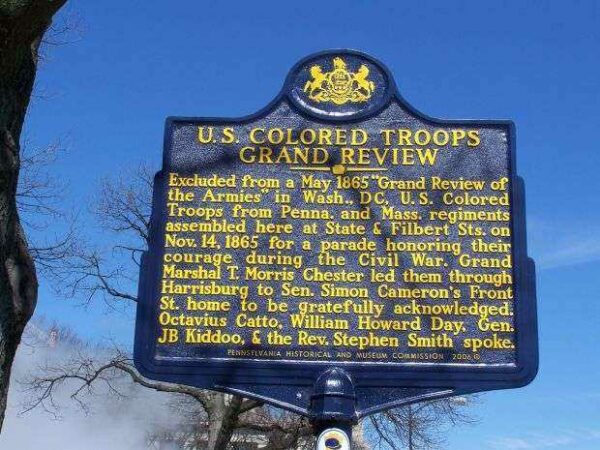 U.S. COLORED TROOPS GRAND REVIEW MEMORIAL MARKER