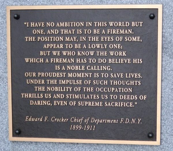 FIREFIGHTER PAUL TEGTMEIER SEPTEMBER 11TH MEMORIAL PLAQUE B