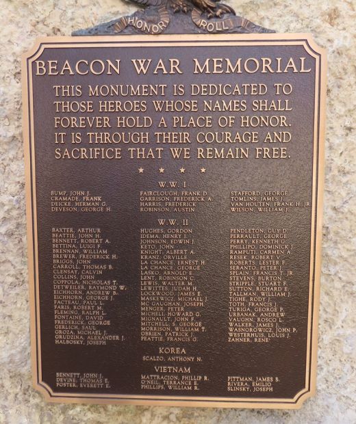 BEACON WAR MEMORIAL PLAQUE