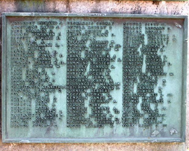 MENDON KOREAN ERA AND VIETNAM ERA MEMORIAL PLAQUE B