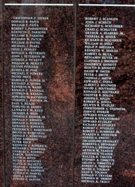 TOWN OF MARSHFIELD VETERANS HONOR ROLL MEMORIAL PANEL C