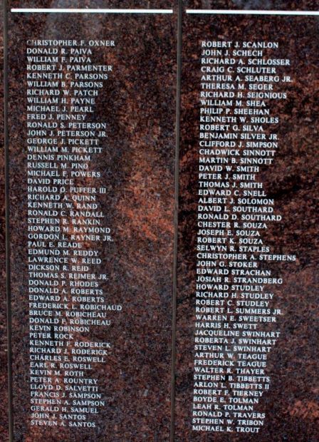TOWN OF MARSHFIELD VETERANS HONOR ROLL MEMORIAL PANEL C