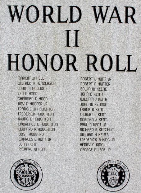MARSHFIELD WORLD WAR II HONOR ROLL MEMORIAL STONE C