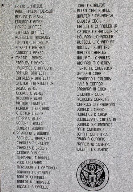 MARSHFIELD WORLD WAR II HONOR ROLL MEMORIAL STONE A