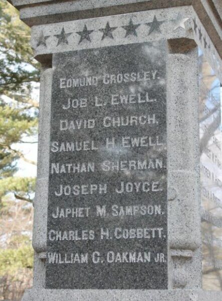 MARSHFIELD CIVIL WAR MEMORIAL STONE B