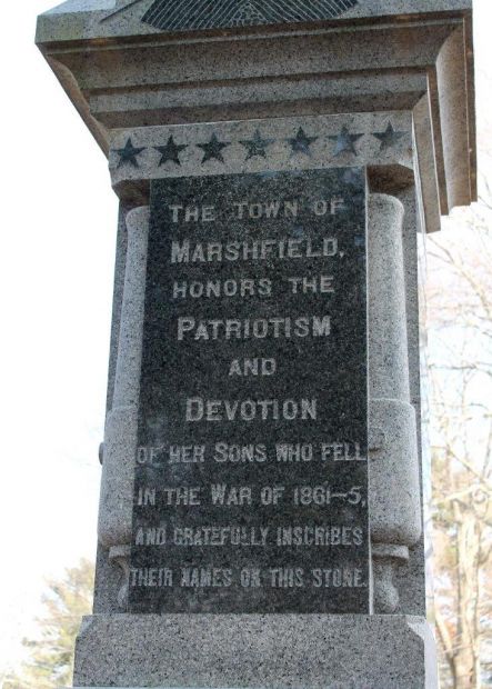 MARSHFIELD CIVIL WAR MEMORIAL STONE A