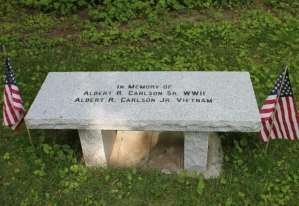 CARLSON FAMILY WAR MEMORIAL BENCH