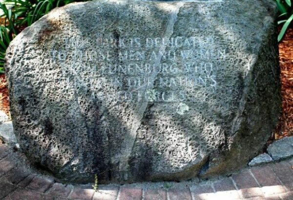 LUNENBURG VETERANS MEMORIAL PARK STONE