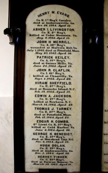 LEE, MASSACHUSETTS MEMORIAL HALL HONOR ROLL B