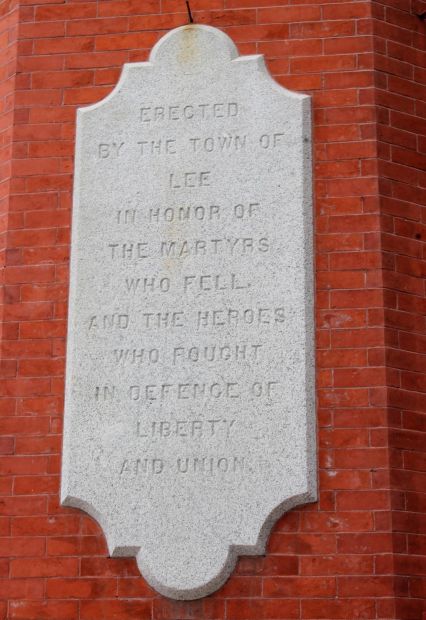 LEE, MASSACHUSETTS MEMORIAL HALL TABLET