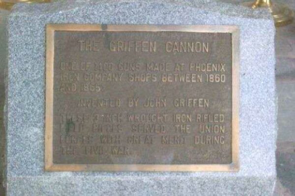 THE GRIFFEN CANNON WAR MEMORIAL PLAQUE