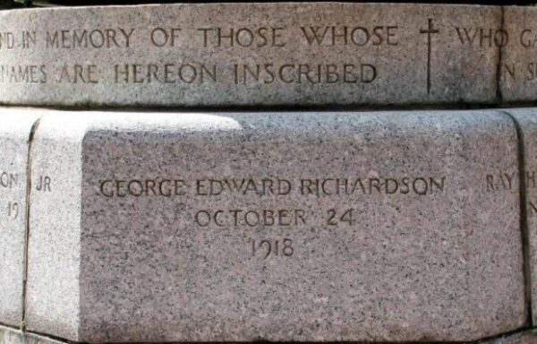 LANCASTER WORLD WAR I MEMORIAL FLAGPOLE SIDE E