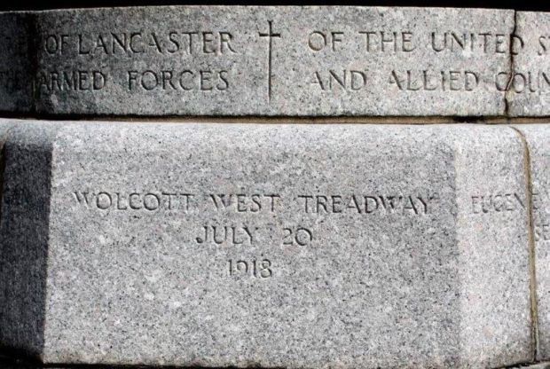 LANCASTER WORLD WAR I MEMORIAL FLAGPOLE SIDE B