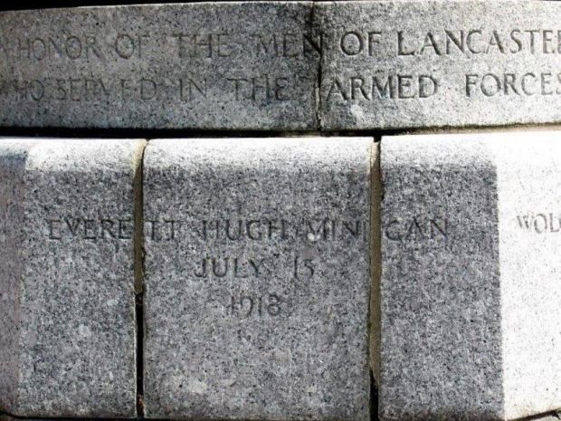 LANCASTER WORLD WAR I MEMORIAL FLAGPOLE SIDE A