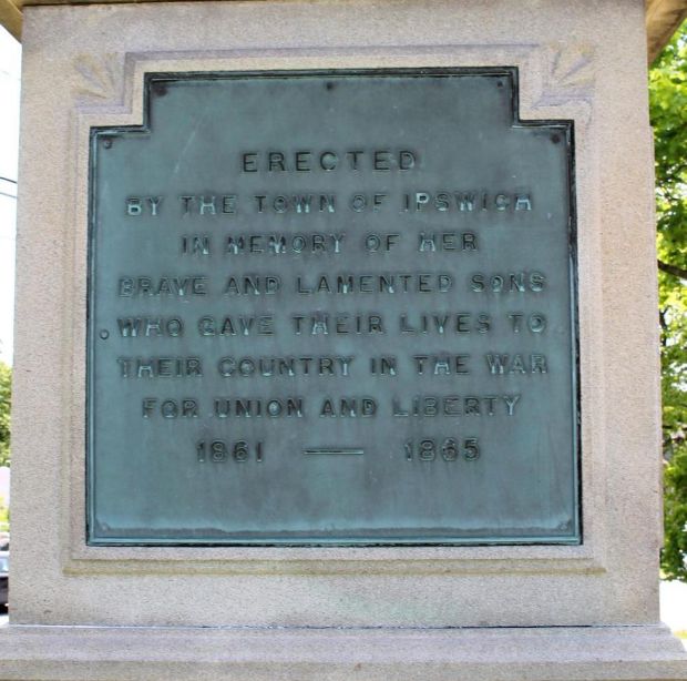 IPSWICH CIVIL WAR MEMORIAL PLAQUE A