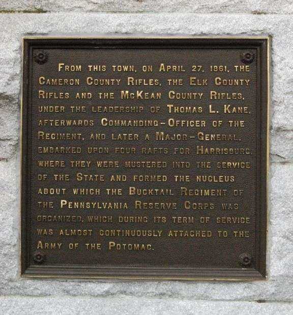 BUCKTAILS CIVIL WAR MEMORIAL PLAQUE