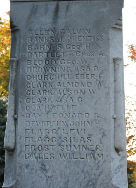HUBBARDSTON CIVIL WAR MEMORIAL HONOR ROLL STONE C