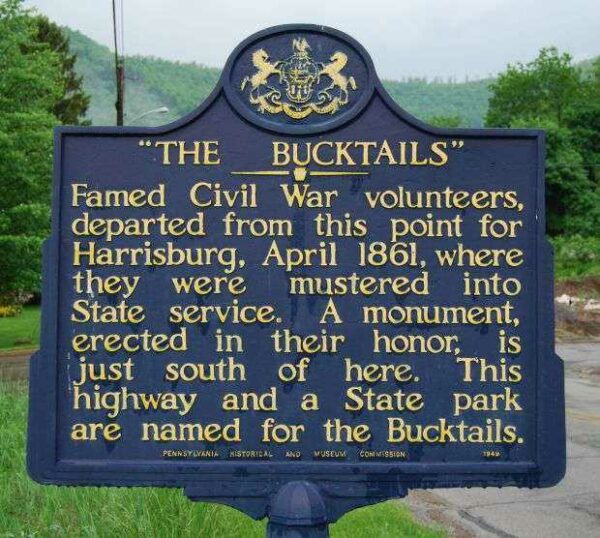 THE BUCKTAILS WAR MEMORIAL MARKER