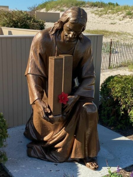 FOOTPRINTS IN THE SAND SEPTEMBER 11TH MEMORIAL CLOSE-UP