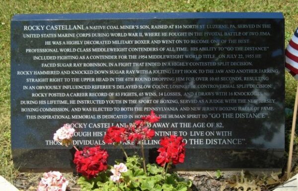 “ROCKY” ATTILIO CASTELLANI WAR MEMORIAL PLAQUE
