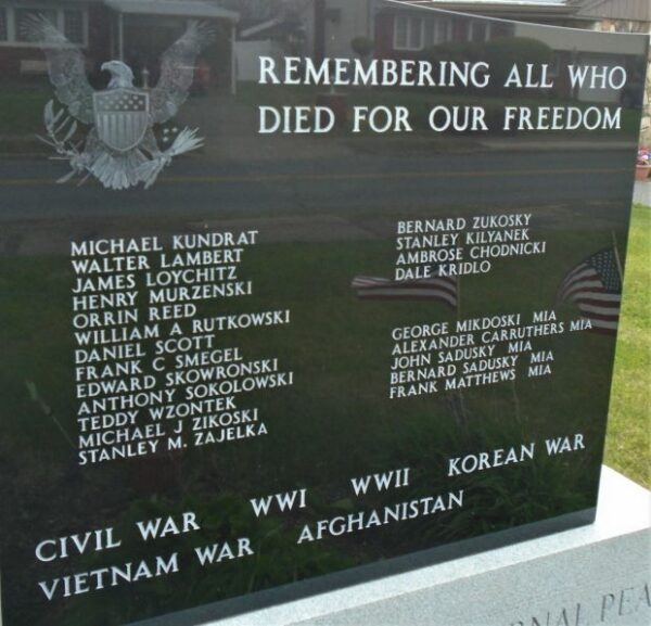 DURYEA ALL WARS MEMORIAL RIGHT STONE