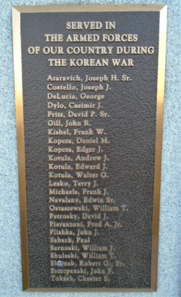 HOLY MOTHER OF SORROWS CONGREGATION WAR MEMORIAL PLAQUE B