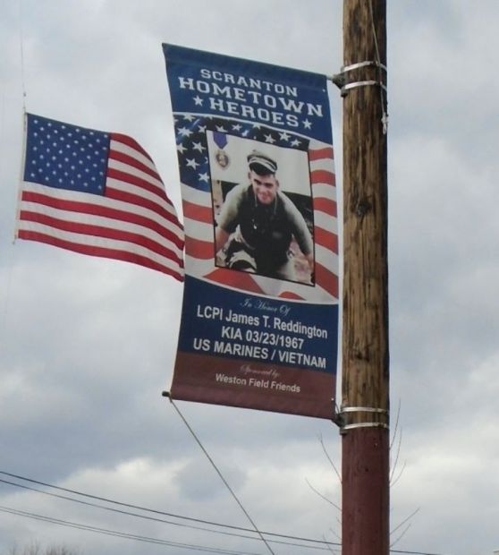 LCPL JAMES T. REDDING WAR MEMORIAL BANNER