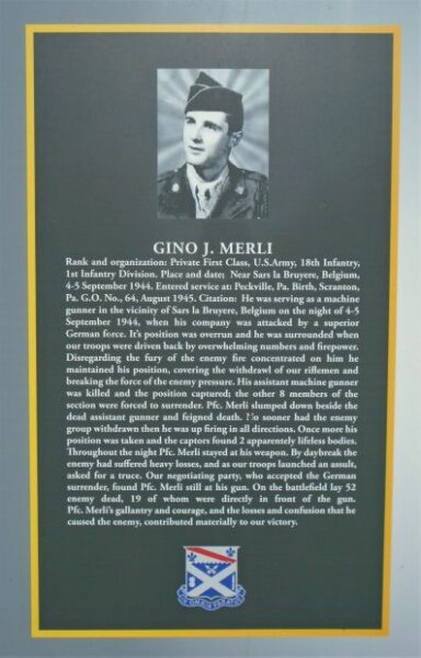 MERLI-SARNOSKI PARK MEMORIAL PLAQUE A