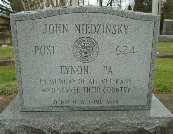JOHN NIEDZINSKY POST 624 VETERANS MEMORIAL
