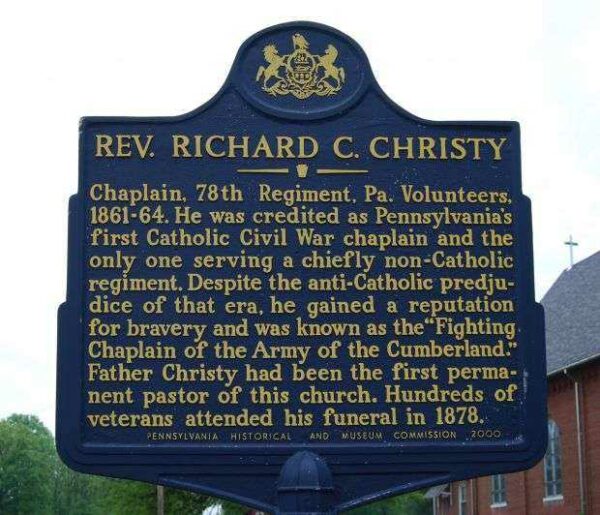 REV. RICHARD C. CHRISTY WAR MEMORIAL MARKER